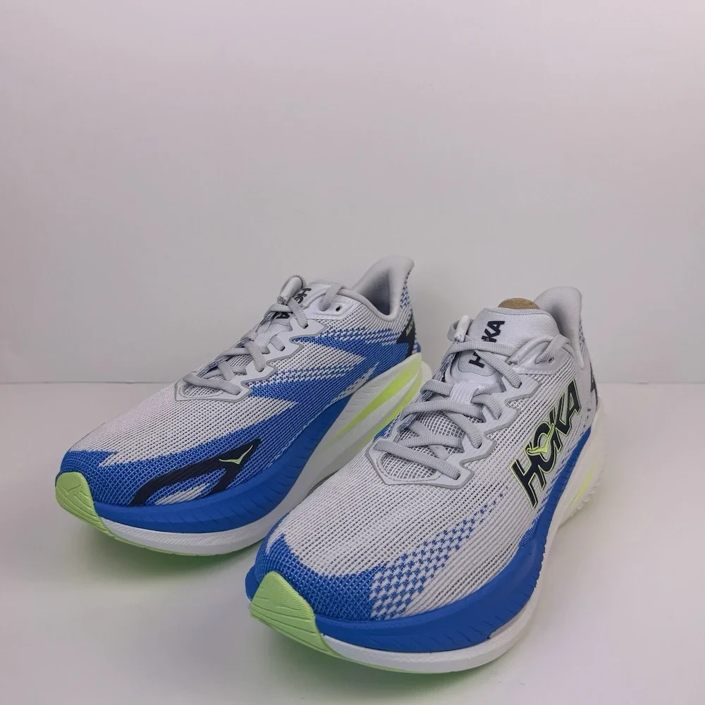 Hoka Mach X 3 Men's Running Shoes Size 10D White/Blue 1168720 CRYV Sample